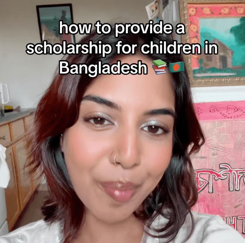 so grateful that i'm able to provide a scholarship for a child back in bangladesh with the resources